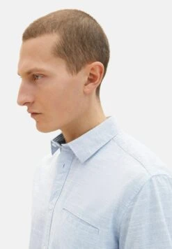 Tom Tailor Kurzarm Mit StrukturCamiciaWhite Blue Fil A Fil Dobby Uomo Camicie TO222D106-K12 -Tom Tailor 00009320c35e4bc1a920b787b31f1c99