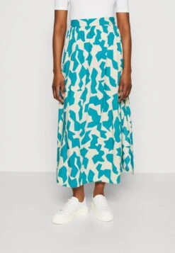 Tom Tailor Maxi Skirt PrintedGonna LungaPetrol Big Abstract Design Donna Gonne TO221B0DC-Q11