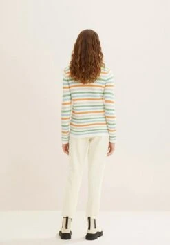 Tom Tailor Knit Jumper With Round NecklineMaglioneOrange Green Multicolor Stripe Donna Maglieria TO221I0IQ-H13 -Tom Tailor 00e6416036de41d0bdd915c729eb3cc6
