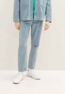 TOM TAILOR Denim Jeans A SigarettaDestroyed Bleached Blue Denim Uomo Jeans TO722G0BR-K13 -Tom Tailor 016b453af5af43b88ee65e03d72d57be