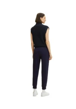 Tom Tailor Mit RippbündchenPantaloni SportiviNavy Midnight Blue Donna Pantaloni TO221A0HM-K11 -Tom Tailor 01a20dc1d62a465da62bd80aca0b8b0e