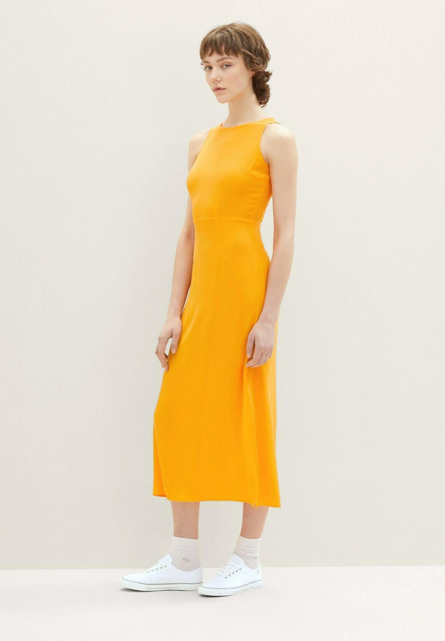 TOM TAILOR Denim Mit Cut OutsVestito EstivoBright Mango Orange Donna Vestiti TO721C0HH-H11 4 TOM TAILOR Denim Mit Cut OutsVestito EstivoBright Mango Orange Donna Vestiti TO721C0HH-H11 - immagine 2