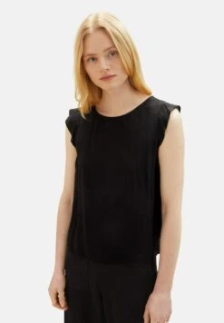 TOM TAILOR Denim Ärmellose CamicettaDeep Black Donna T-shirt E Top TO721E0OG-Q11