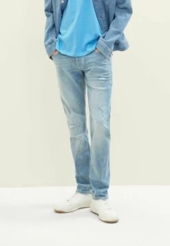 TOM TAILOR Denim Piers Slim Jeans Slim FitUsed Bleached Blue Denim Uomo Jeans TO722G0BS-K12 -Tom Tailor 05120157f4c94dacae37a505a48996e7