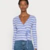 TOM TAILOR Denim Cropped Wrapped Maglietta A Manica LungaMid Blue Donna T-shirt E Top TO721D0ZJ-K12 -Tom Tailor 0627d79690954583b67fbdbcddcc7e15