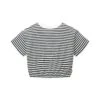 Tom Tailor Cropped T-Shirt Con StampaOffwhite Coal Grey Stripe Bambini T-shirt & Top TO223G0TO-A11