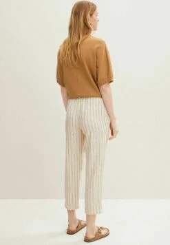 TOM TAILOR Denim EasyPantaloniBeige Brown Stripe Donna Pantaloni TO721A0AP-B11 -Tom Tailor 083bbf3f12764e12b757d1257ccc0d4e