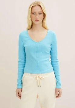 TOM TAILOR Denim With ButtonsMaglietta A Manica LungaBlue Voltage Donna T-shirt E Top TO721D117-L11