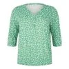 Tom Tailor Gemustertes Maglietta A Manica LungaGreen Floral Design Donna T-shirt E Top TO221D1HC-M11