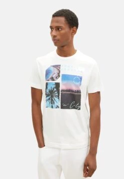 Tom Tailor KurzarmT-Shirt Con StampaWeiß Uomo T-shirt E Polo TO222O1BT-A11 -Tom Tailor 0a6a89add86e4e6a88dd121c3a3c4dd8