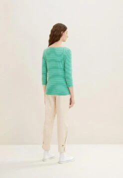 Tom Tailor Gestreiftes Mit 3/4 ArmMaglietta A Manica LungaGreen OffwhiteThin Stripe Donna T-shirt E Top TO221D1HM-M11 13 Tom Tailor Gestreiftes Mit 3/4 ArmMaglietta A Manica LungaGreen OffwhiteThin Stripe Donna T-shirt E Top TO221D1HM-M11 -Tom Tailor 0ca790a3e231406694f8306b6f8df5ce