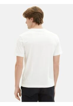 Tom Tailor Mit LogoT-Shirt Con StampaWhite Uomo T-shirt E Polo TO222O1CG-A11 -Tom Tailor 0cdfffce541e4a338343cc35ce434114