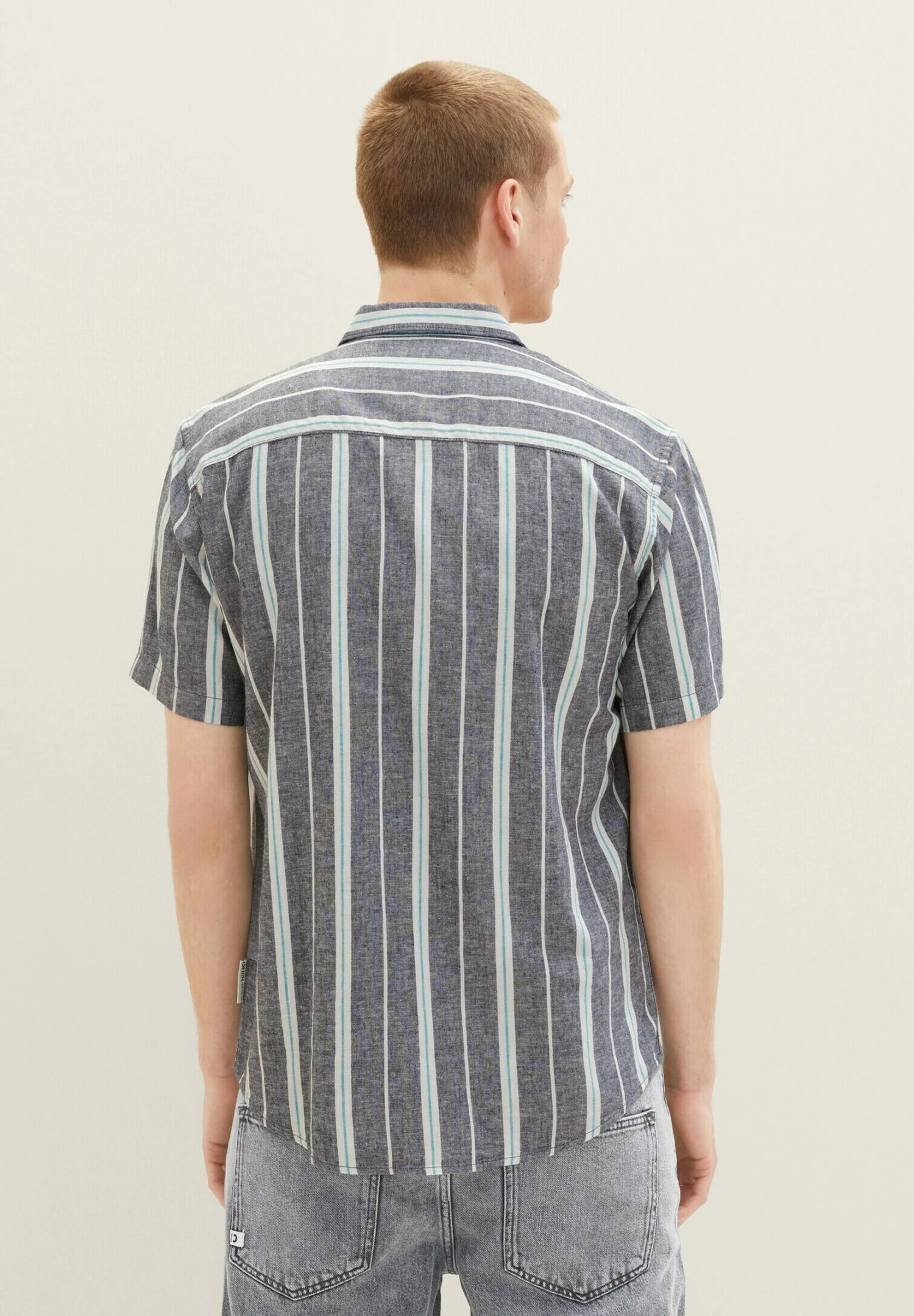 TOM TAILOR Denim Mit StreifenCamiciaNavy Big Stripe Uomo Camicie TO722D0RU-K11 5 TOM TAILOR Denim Mit StreifenCamiciaNavy Big Stripe Uomo Camicie TO722D0RU-K11 - immagine 3