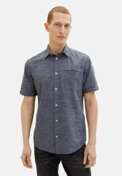 Tom Tailor Kurzarm Mit StrukturCamiciaNavy White Fil A Fil Dobby Uomo Camicie TO222D106-K11