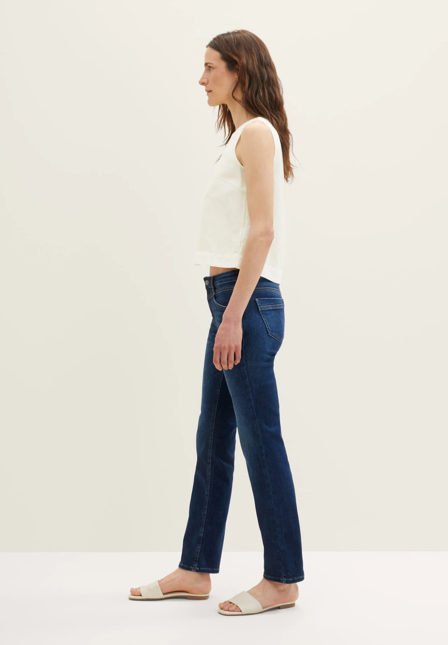 Tom Tailor Alexa StraightJeans A SigarettaDark Stone Wash Denim Donna Jeans TO221N0BW-K11 5 Tom Tailor Alexa StraightJeans A SigarettaDark Stone Wash Denim Donna Jeans TO221N0BW-K11 - immagine 3