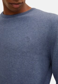 Tom Tailor Basic Crew Neck - Maglione - Vintage Indigo Blue Melange -Tom Tailor 10882bf5e2d146c38d3534af9adff104