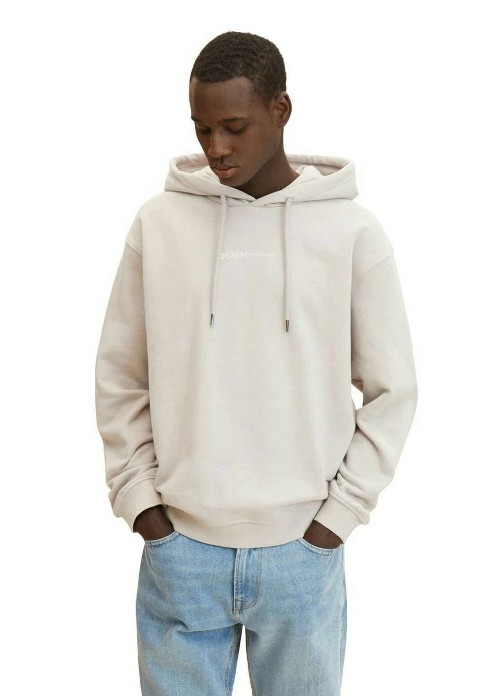 TOM TAILOR Denim Hoodie With PrintFelpa Con CappuccioLight Dove Grey Uomo Maglieria E Felpe TO722S0FO-C12 3 TOM TAILOR Denim Hoodie With PrintFelpa Con CappuccioLight Dove Grey Uomo Maglieria E Felpe TO722S0FO-C12