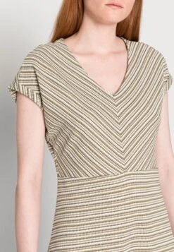 Tom Tailor Colorful DressVestito EstivoOlive Green Structure Donna Vestiti TO221C0NA-N11 -Tom Tailor 112bb2ee559b486eb8a47b43f6a28f81