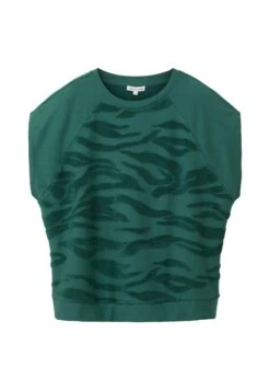 Tom Tailor Mit StrukturT-Shirt Con StampaPine Green Towelling Waves Donna T-shirt E Top TO221D1IE-M12 -Tom Tailor 11cc62f796924e87aa3928f7ddbf5e42
