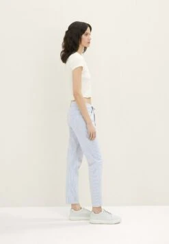 Tom Tailor Tapered - Pantaloni - Blue Stripe Pants 20 Tom Tailor Tapered - Pantaloni - Blue Stripe Pants -Tom Tailor 12de6a45523847bb8359f08d3fe00dd7