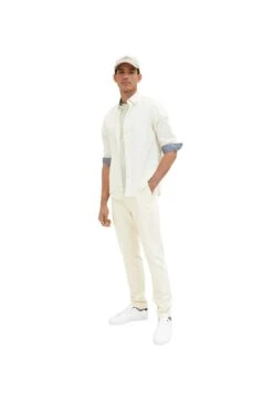 Tom Tailor Allover-PrintCamiciaOff White Multicolor Design Uomo Camicie TO222D0ZG-A11