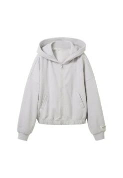 TOM TAILOR Denim Felpa Con ZipBasic Light Grey Melange Donna Felpe TO721J0DB-C11 -Tom Tailor 147433a9468f461fbc015e56b94d110b