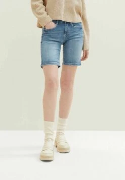 Tom Tailor Alexa- Shorts Di Jeans - Light Stone Wash Denim