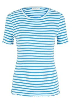 TOM TAILOR Denim Mit StreifenT-Shirt Con StampaWhite Mid Blue Stripe Donna T-shirt E Top TO721D0ZF-K11 -Tom Tailor 1536c7f11b5d4e379462baa90285f953