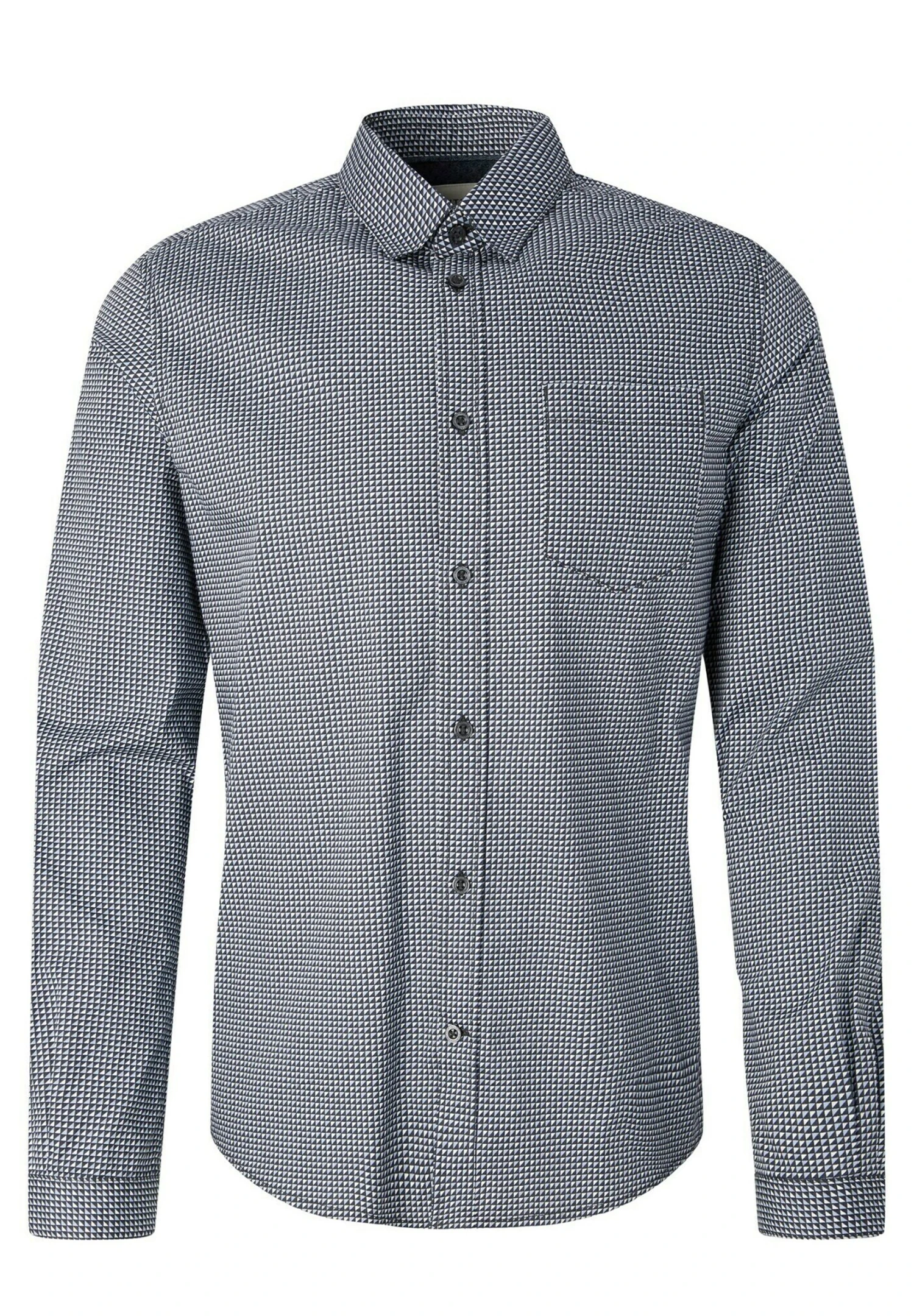 Tom Tailor Mit Allover-Print CamiciaBlue Grey/Blue Minimal Design Uomo Camicie TO222D0XM-K12 7 Tom Tailor Mit Allover-Print CamiciaBlue Grey/Blue Minimal Design Uomo Camicie TO222D0XM-K12 - immagine 5