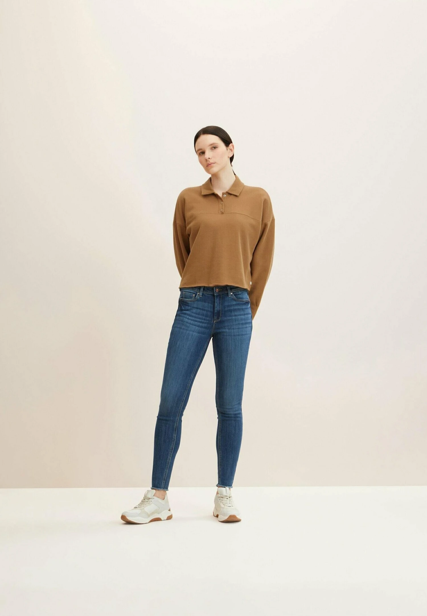 TOM TAILOR Denim JonaJeans Skinny FitUsed Mid Stone Blue Denim Donna Jeans TO721N0AJ-K11 4 TOM TAILOR Denim JonaJeans Skinny FitUsed Mid Stone Blue Denim Donna Jeans TO721N0AJ-K11 - immagine 2