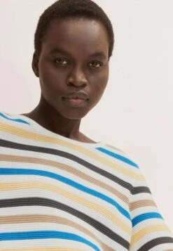Tom Tailor Knit Jumper With Round NecklineMaglioneBlue Multicolor Stripe Donna Maglieria TO221I0IQ-T12 12 Tom Tailor Knit Jumper With Round NecklineMaglioneBlue Multicolor Stripe Donna Maglieria TO221I0IQ-T12 -Tom Tailor 175ff104dcd24fa3b4e2d8cddd348946