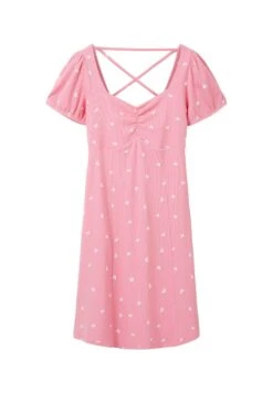 TOM TAILOR Denim GemustertesMit Puffärmeln - Vestito Di Maglina - Pink -Tom Tailor 189e57961074484391bf12b70f2cf6b8