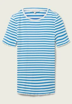TOM TAILOR Denim Mit StreifenT-Shirt Con StampaWhite Mid Blue Stripe Donna T-shirt E Top TO721D0ZF-K11 -Tom Tailor 1a2a521ea4e5486d92f11739c2d5b825