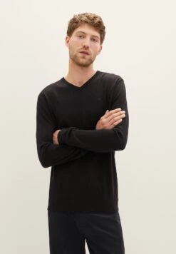 Tom Tailor Basic V Neck- Maglione - Black -Tom Tailor 1a799f4734244e3c9f285de87c9d69de