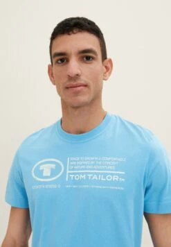 Tom Tailor Printed TeesT-Shirt Con StampaRainy Sky Blue Uomo T-shirt E Polo TO222O19I-K12 -Tom Tailor 1be054a16a45455b88cb39df5462bc2d