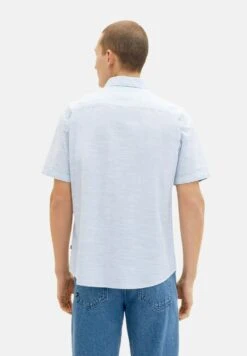 Tom Tailor Kurzarm Mit StrukturCamiciaWhite Blue Fil A Fil Dobby Uomo Camicie TO222D106-K12 -Tom Tailor 1c2f6ebfa0d94773942660a6a571d49f