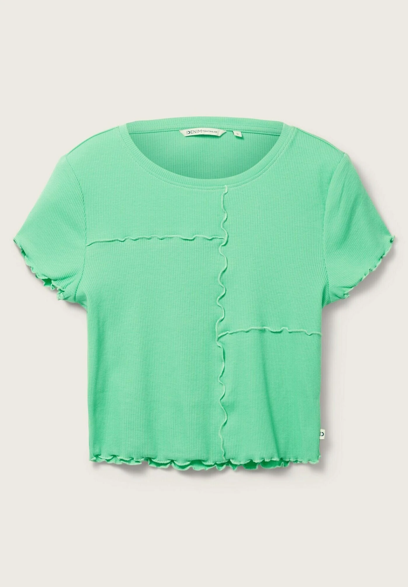 TOM TAILOR Denim Cropped Mit ZiernähtenT-Shirt Con StampaStrong Green Donna T-shirt E Top TO721D12T-M11 10 TOM TAILOR Denim Cropped Mit ZiernähtenT-Shirt Con StampaStrong Green Donna T-shirt E Top TO721D12T-M11 - immagine 8
