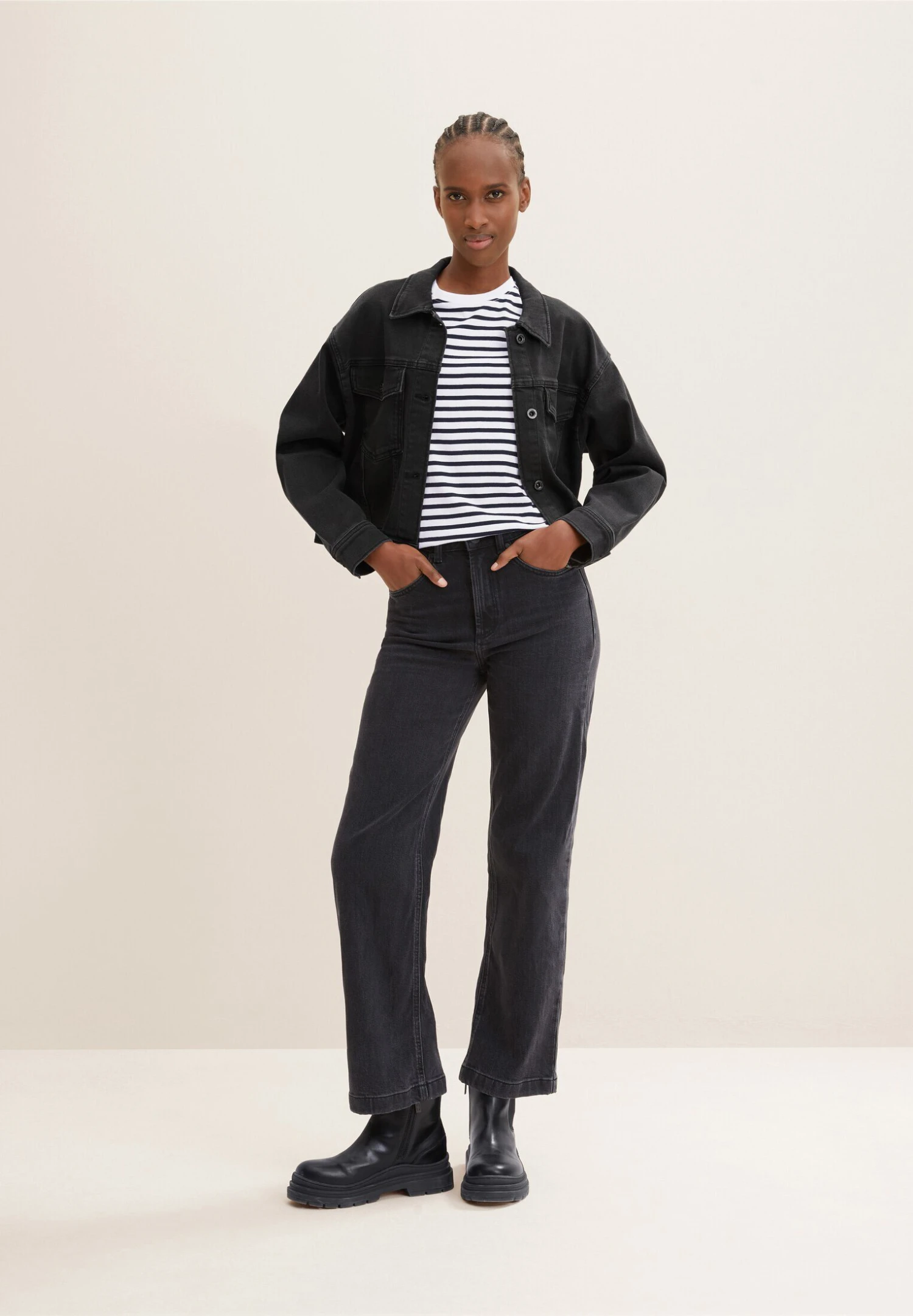 TOM TAILOR Denim Striped TeeT-Shirt Con StampaWhite Black Stripe Donna T-shirt E Top TO721D12Q-Q11 4 TOM TAILOR Denim Striped TeeT-Shirt Con StampaWhite Black Stripe Donna T-shirt E Top TO721D12Q-Q11 - immagine 2