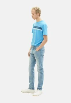 TOM TAILOR Denim Piers Slim Jeans Slim FitUsed Bleached Blue Denim Uomo Jeans TO722G0BS-K12 -Tom Tailor 1dbc13474dcb4242b474f8cd5c0b9639