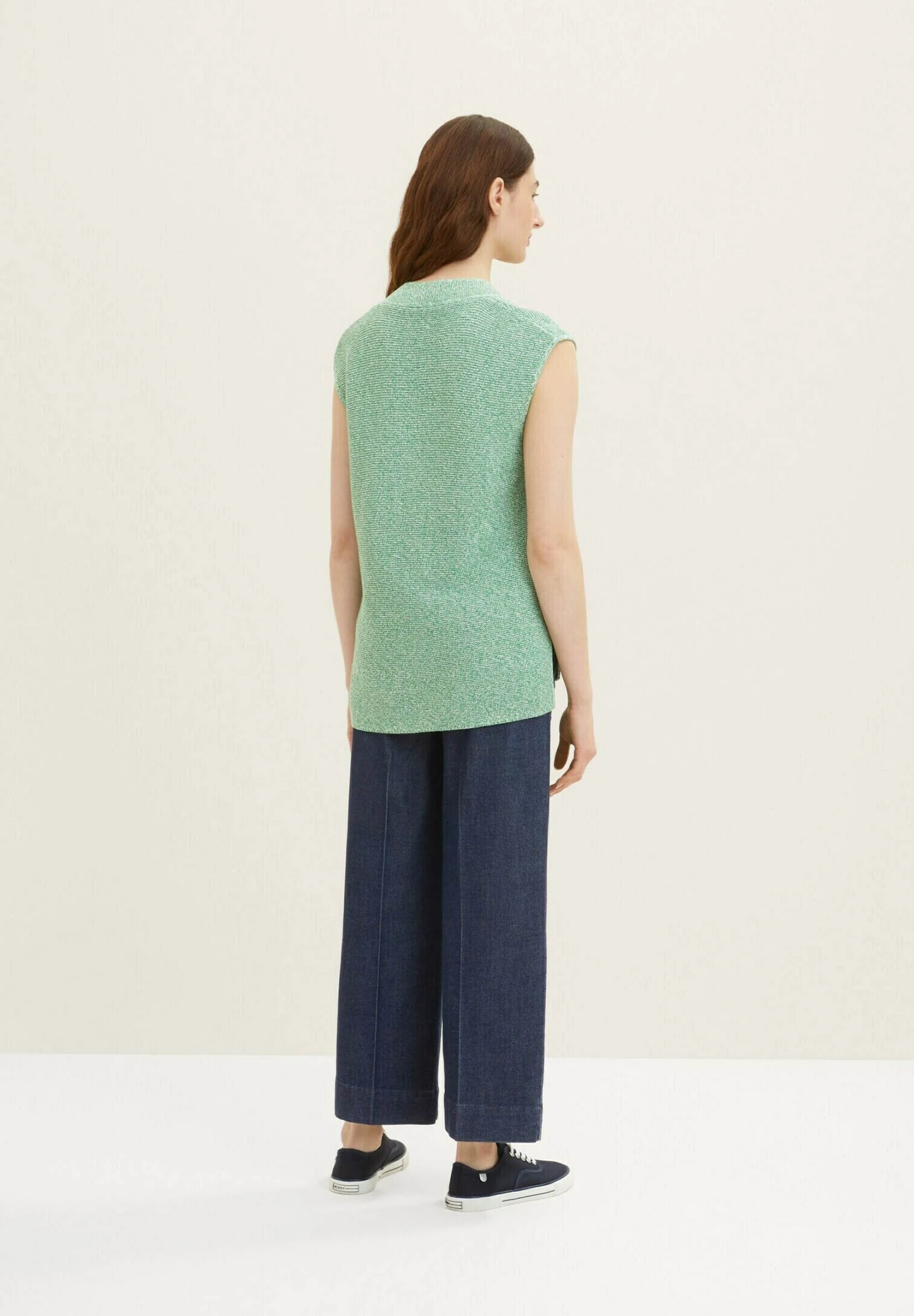 Tom Tailor In Melange-OptikTopVivid Leaf Green Melange Donna T-shirt E Top TO221D1I4-M11 5 Tom Tailor In Melange-OptikTopVivid Leaf Green Melange Donna T-shirt E Top TO221D1I4-M11 - immagine 3