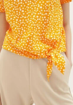 TOM TAILOR Denim Mit KnotendetailT-Shirt Con StampaOrange Flower Print Donna T-shirt E Top TO721D13O-H11 -Tom Tailor 200f1b50e8d549e6932fea344c5ed0c3