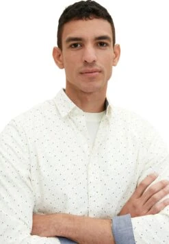 Tom Tailor Allover-PrintCamiciaOff White Multicolor Design Uomo Camicie TO222D0ZG-A11 -Tom Tailor 2060e150880b42cab3d7ba61636702a1