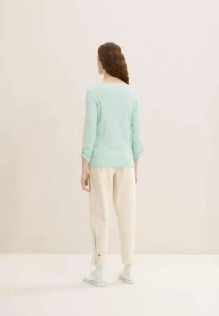 Tom Tailor Longsleeve Stripe HenleyMaglietta A Manica LungaOffwhite Green Stripe Donna T-shirt E Top TO221D152-M12 13 Tom Tailor Longsleeve Stripe HenleyMaglietta A Manica LungaOffwhite Green Stripe Donna T-shirt E Top TO221D152-M12 -Tom Tailor 21125dd582f44f92b5e0bb6449b6c9b2