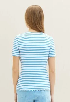 TOM TAILOR Denim Mit StreifenT-Shirt Con StampaWhite Mid Blue Stripe Donna T-shirt E Top TO721D0ZF-K11 -Tom Tailor 21dbe7dafef14fc3b2b6594900853867