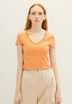 TOM TAILOR Denim CroppedT-Shirt Con StampaMango Pink Stripe Donna T-shirt E Top TO721D13L-H11