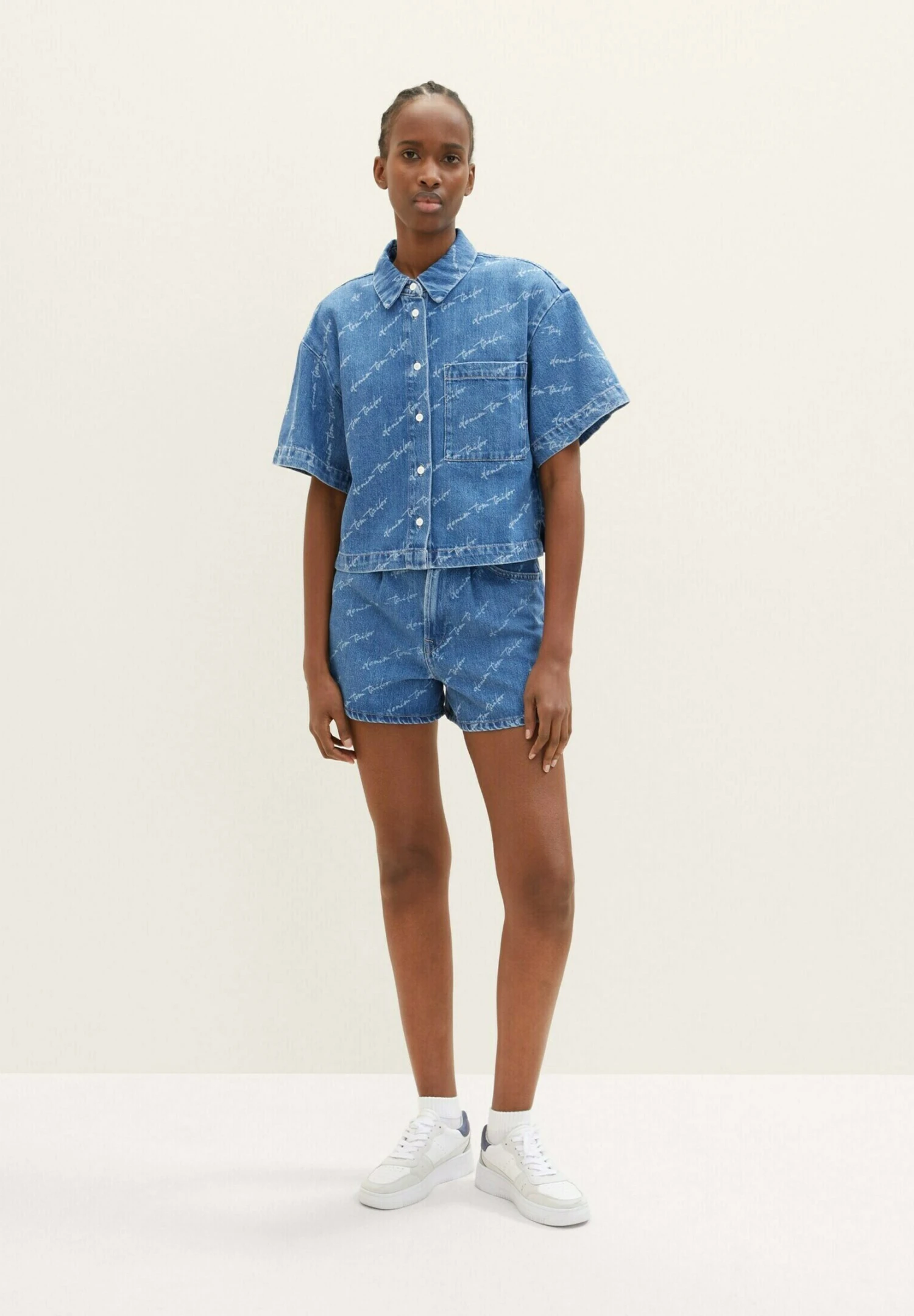 TOM TAILOR Denim Mit Logo PrintShorts Di JeansDenim Laser Print Donna Jeans TO721S03X-K11 6 TOM TAILOR Denim Mit Logo PrintShorts Di JeansDenim Laser Print Donna Jeans TO721S03X-K11 - immagine 4