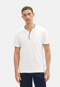 Tom Tailor Mit Aufgesetzter TascheT-Shirt BasicWeiß Uomo T-shirt E Polo TO222O1BL-A11