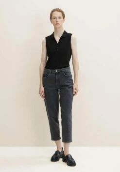 Tom Tailor High WaistJeans Slim FitClean Dark Stone Grey Denim Donna Jeans TO221N0E9-C11
