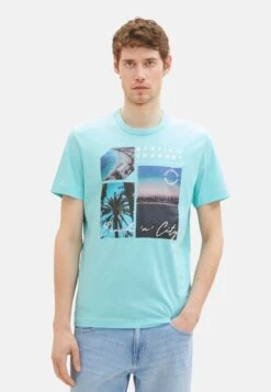 Tom Tailor KurzarmT-Shirt Con StampaHellblau Uomo T-shirt E Polo TO222O1BT-K12