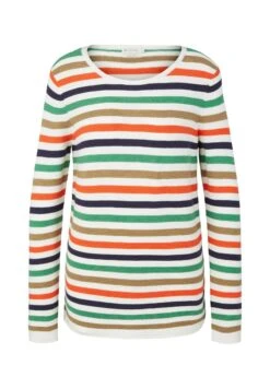 Tom Tailor Knit Jumper With Round NecklineMaglioneNavy Green Multicolor Stripe Donna Maglieria TO221I0IQ-K19 -Tom Tailor 29f6bc2789434d1498f15d6dadad1434